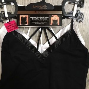 Bebe shapewear seamless smoothing camisoles black